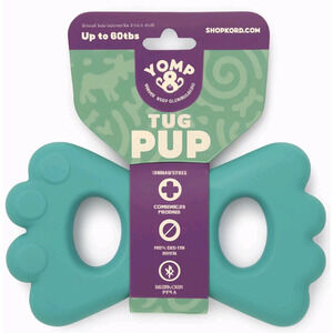 Yomp Tug Pup Dog Toy Silicone BPA Free Gentle Teeth Up to 60lbs Dishwasher Safe